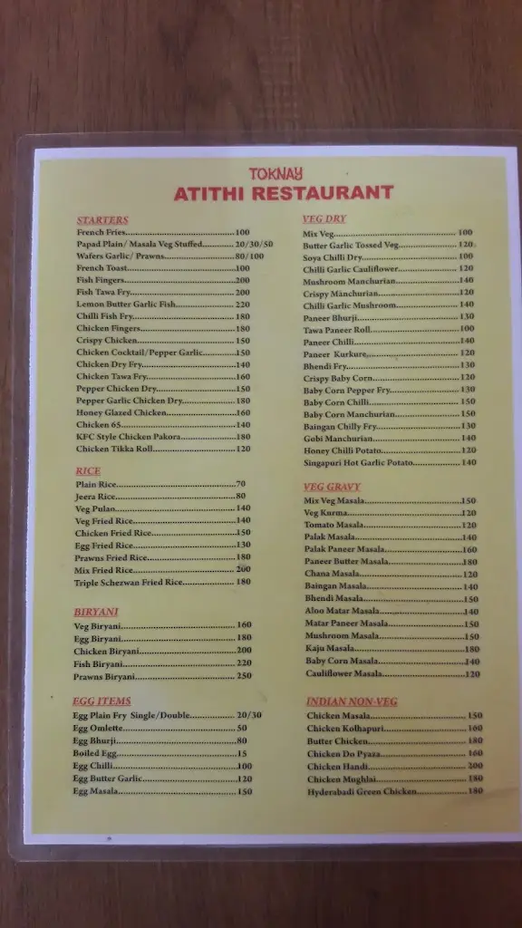 Menu_ATITHI RESTAURANT_Velim_image_2