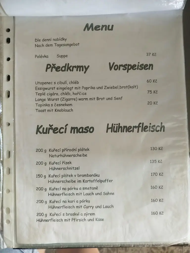 Menu_Restaurace U Pampiho_Slavonice_image_1