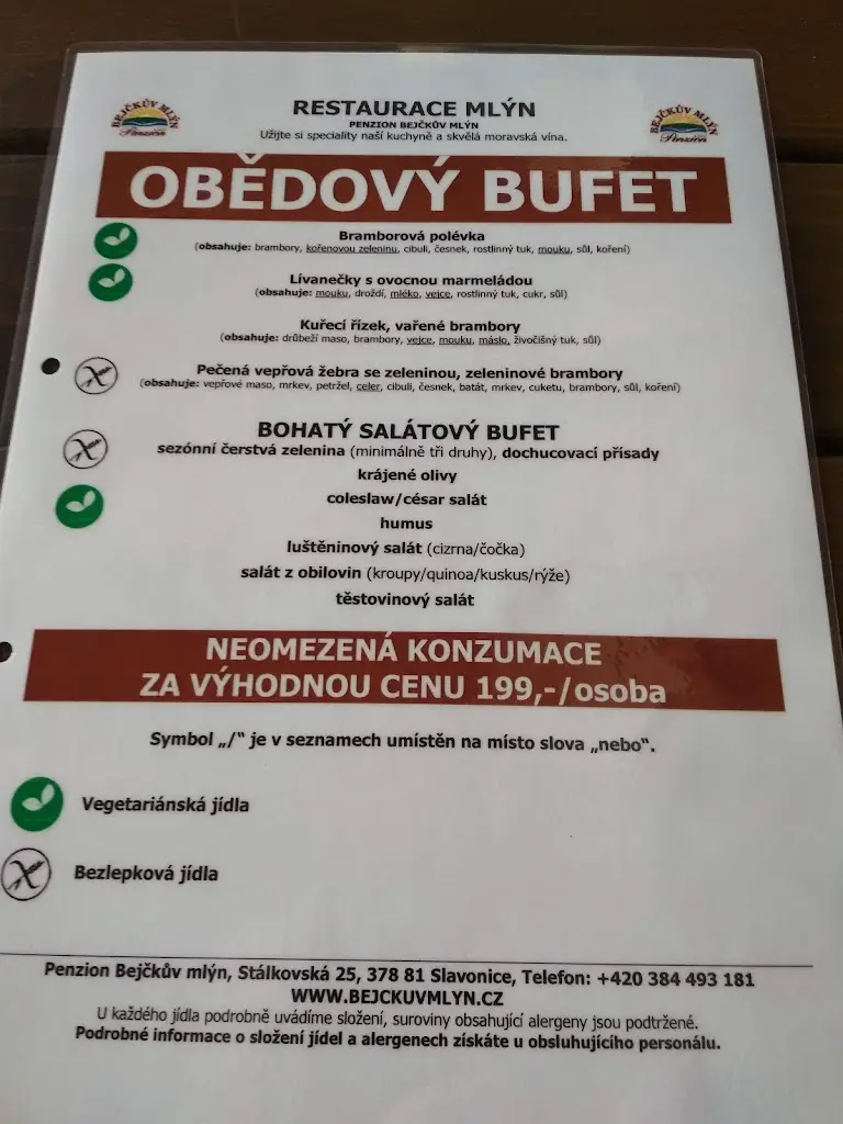 Menu_Bejčkův mlýn, restaurace_Slavonice_image_3