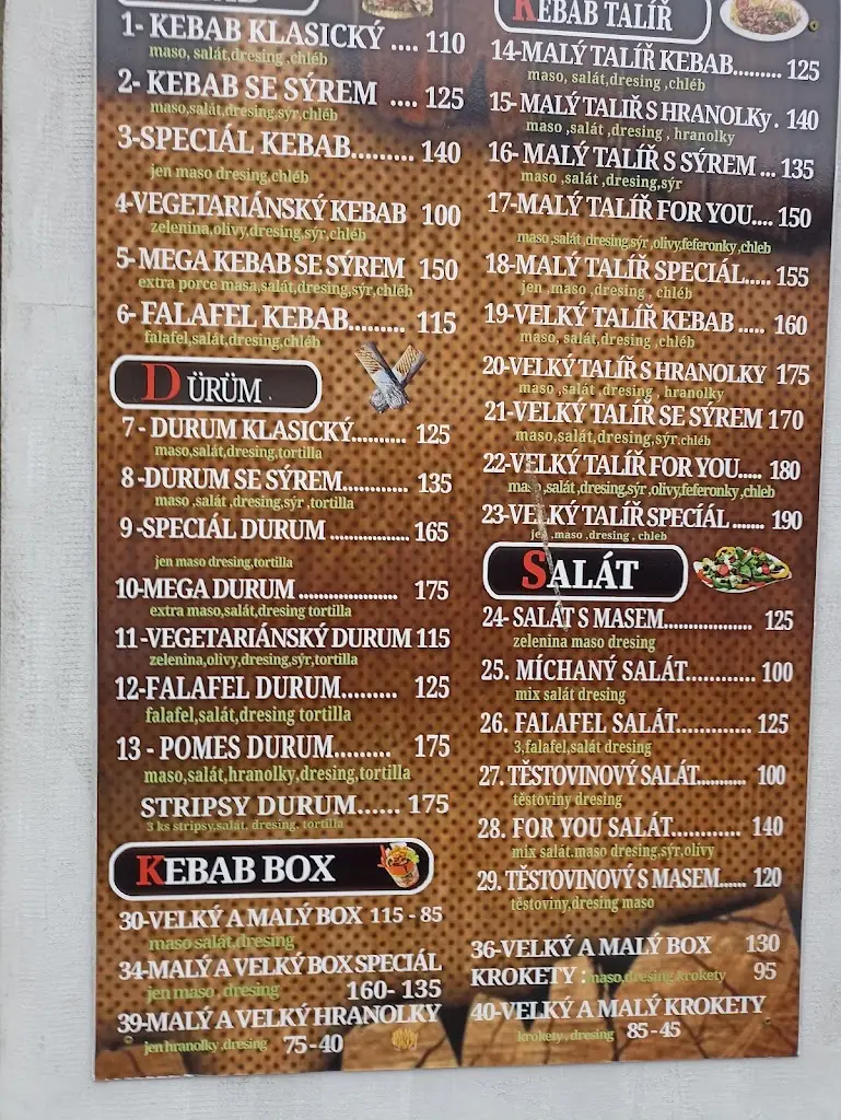 Menu_Kebab House Zdice_Zdice_immagine_3