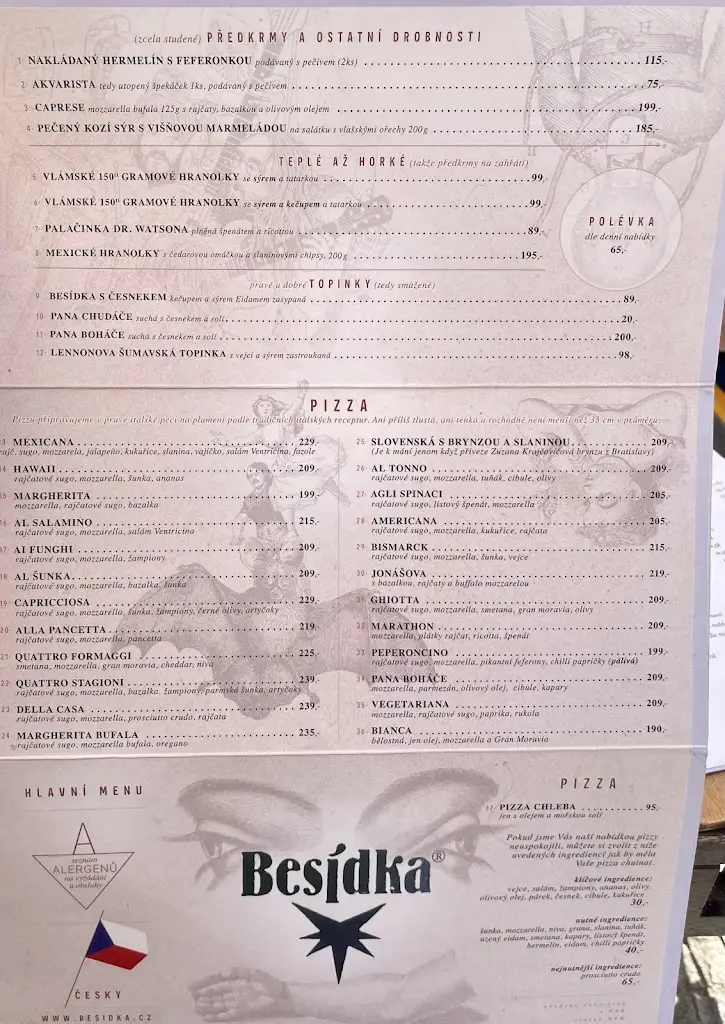 Menu_Design Hotel Besídka_Slavonice_image_4