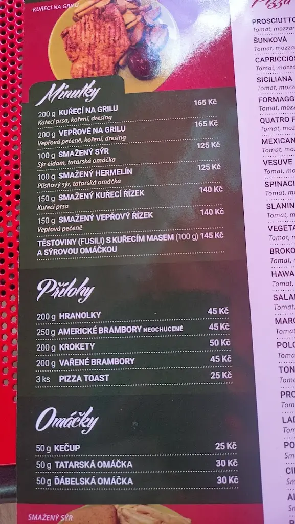 Menu_Restaurace - pizzerie 