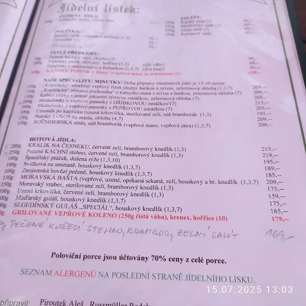 Menu_Motorest Kopičák_Žiželice_image_1