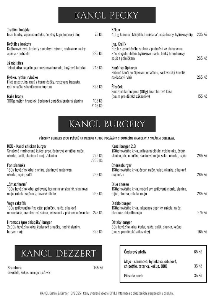 Menu_Kancl bistro & burger_Vlašim_image_1