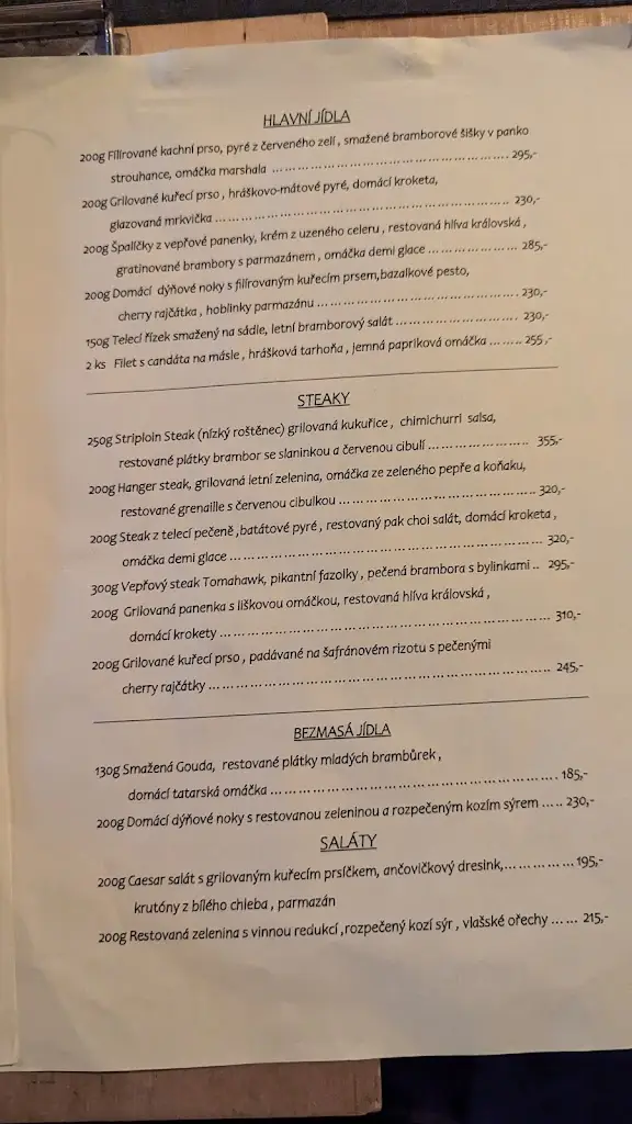 Menu_Penzion a restaurace U Vily_Sezimovo Ústí_immagine_2