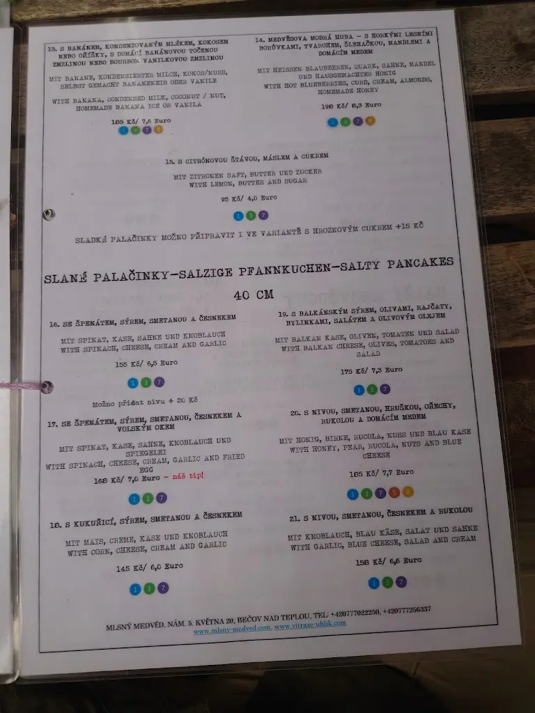 Menu_Palačinkárna a kavárna u Mlsného medvěda_Bečov_image_1