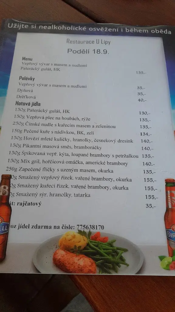 Menu_Restaurace U Lípy_Sezimovo Ústí_image_2