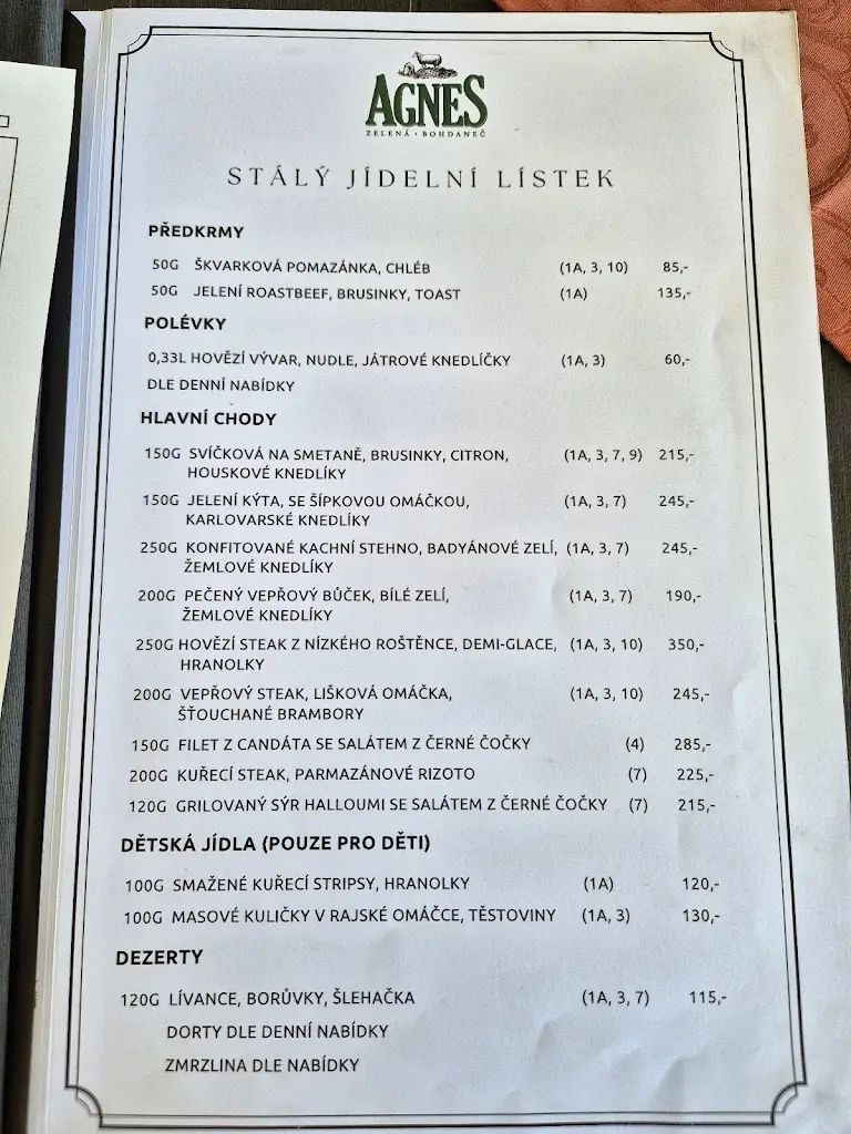 Menu_Restaurace a Hotel Agnes_Zbraslavice_image_1