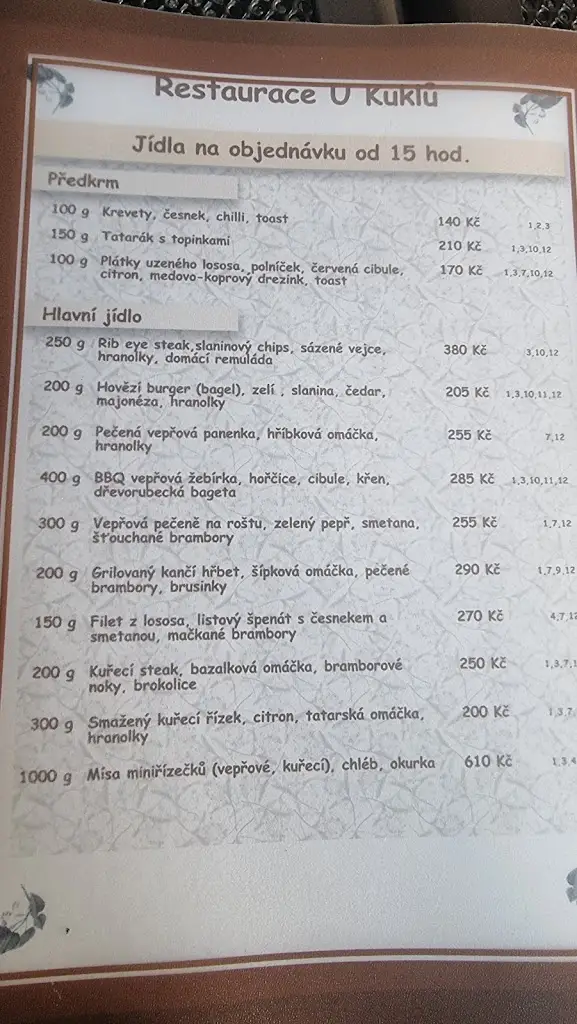 Menu_Restaurace U Kuklů_Zruč nad Sázavou_image_1