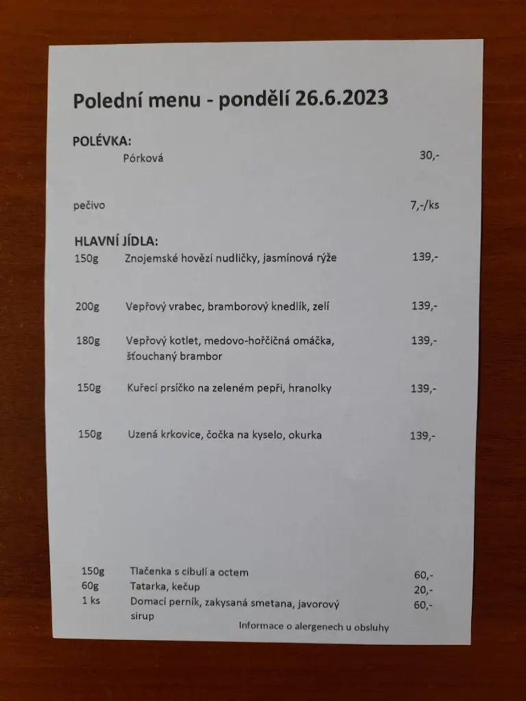 Menu_Restaurace U Kuklů_Zruč nad Sázavou_image_4