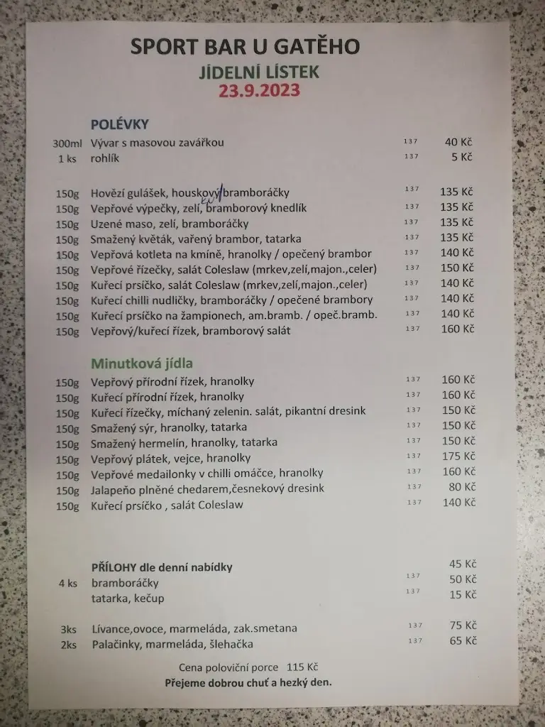 Menu_Restaurace Sport bar u Gatěho_Zruč nad Sázavou_image_2