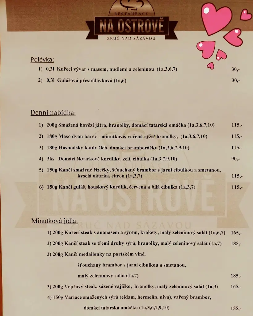 Menu_Restaurace Na Ostrově_Zruč nad Sázavou_image_2