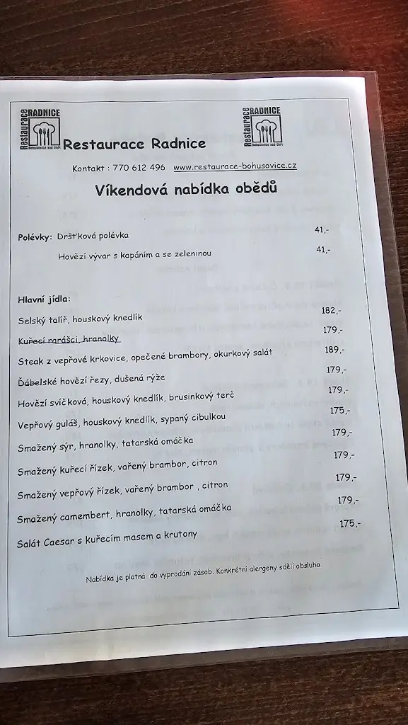 Menu_Restaurace Radnice_Bohušovice nad Ohří_image_1
