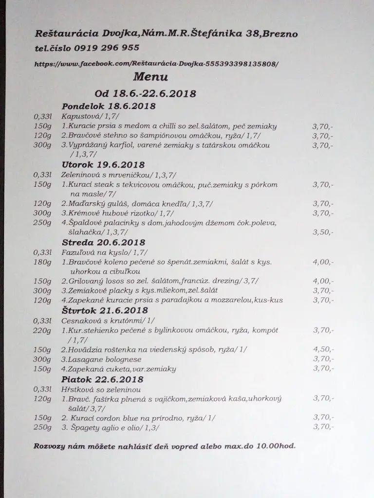 Menu_Reštaurácia Dvojka_Březno_image_1