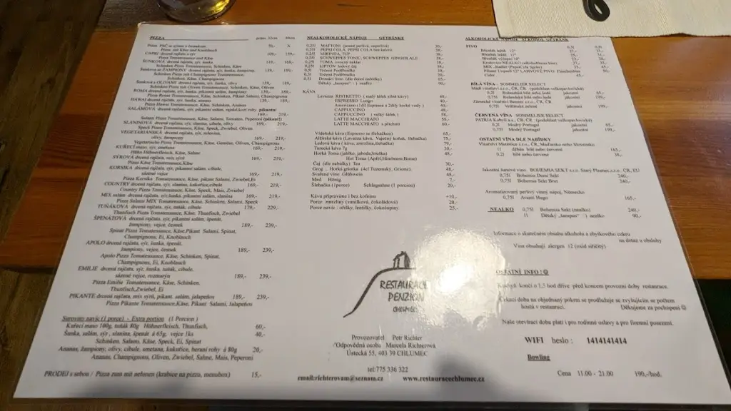 Menu_Restaurace penzion Chlumec_Chlumec_image_1