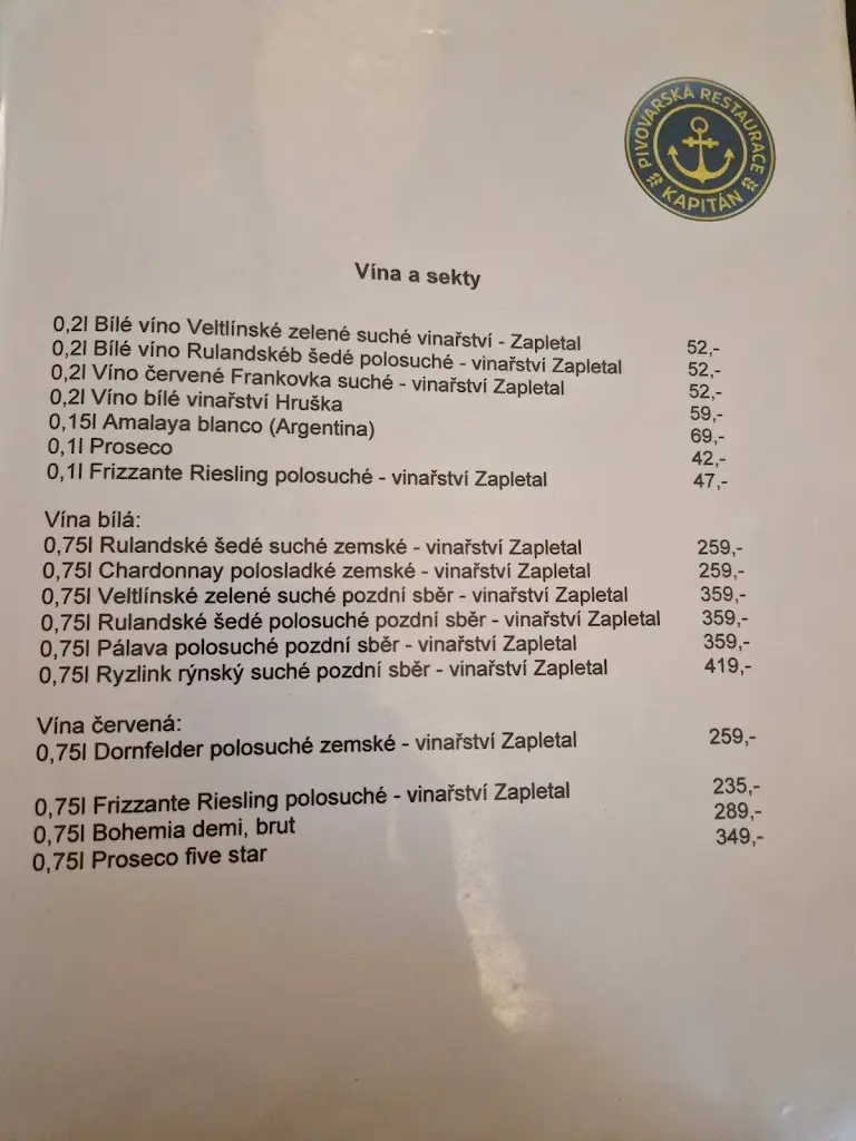 Menu_Pivovarská restaurace Kapitán_Děčín_image_2