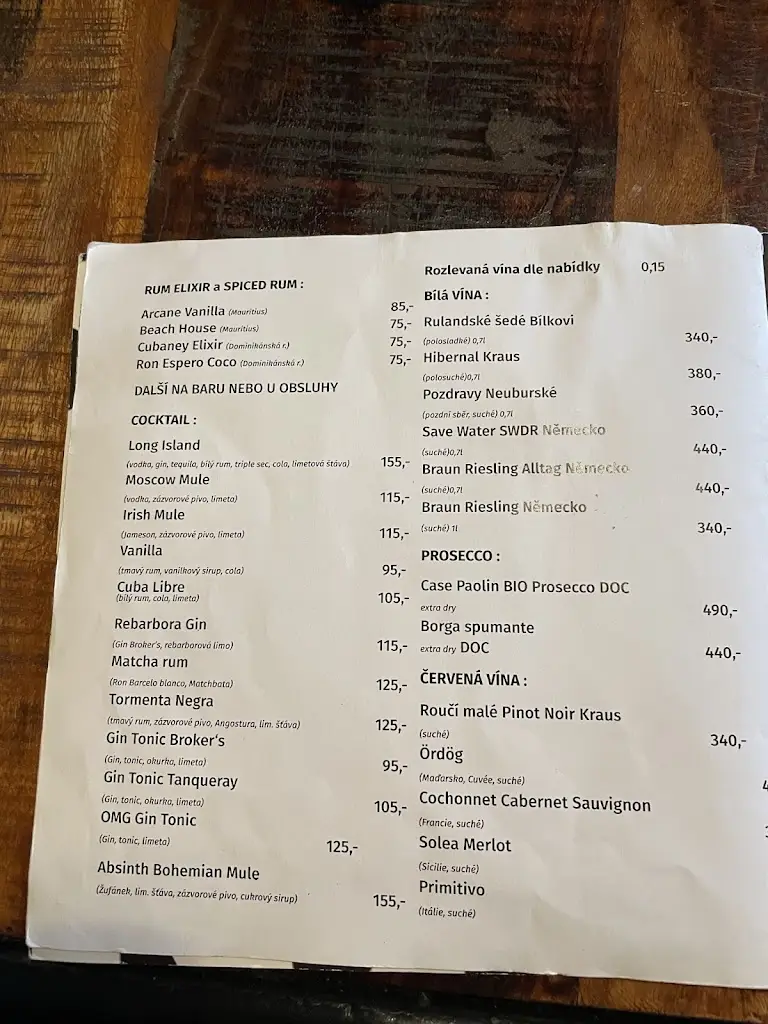 Menu_Karl's Grill Bar_Děčín_image_2