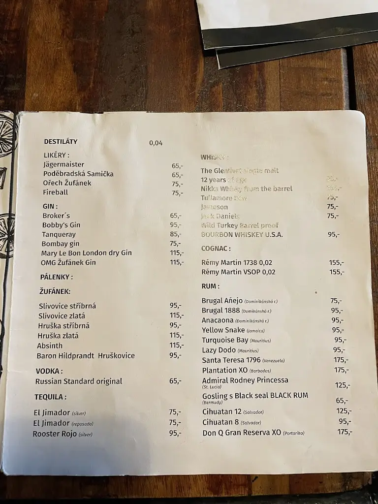 Menu_Karl's Grill Bar_Děčín_image_3