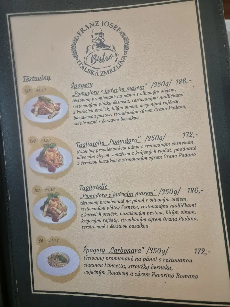 Menu_FRANZ JOSEF Bistro-Zmrzlina Děčín_Děčín_immagine_1