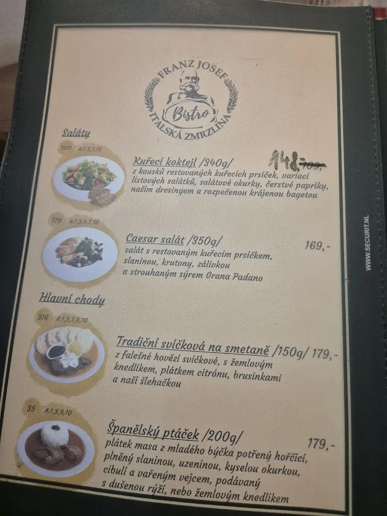 Menu_FRANZ JOSEF Bistro-Zmrzlina Děčín_Děčín_immagine_2