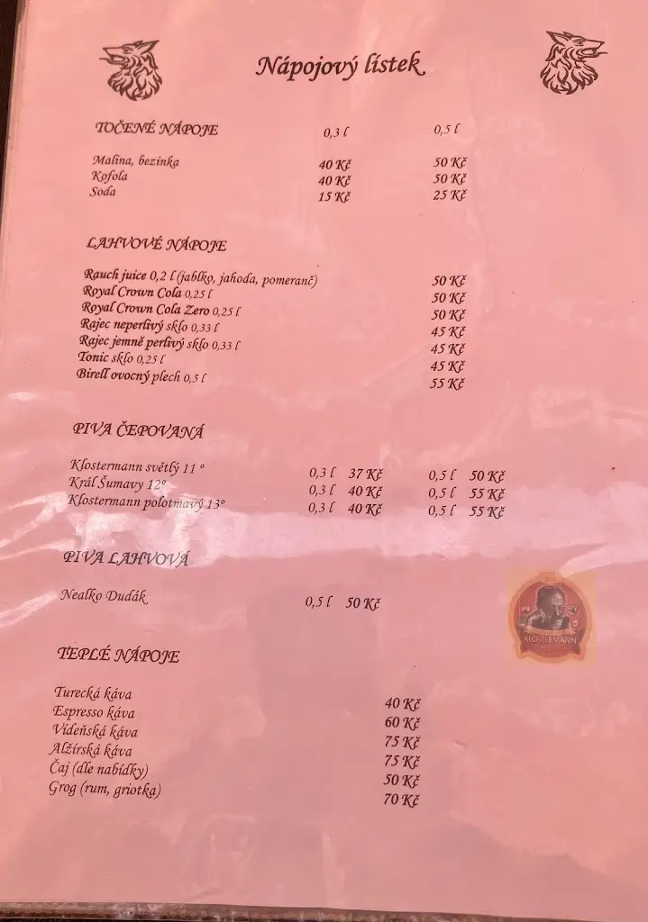 Menu_Restaurace U Černého vlka_Borová Lada_immagine_4