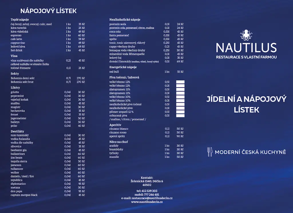 Menu_Restaurace Nautilus_Děčín_image_1