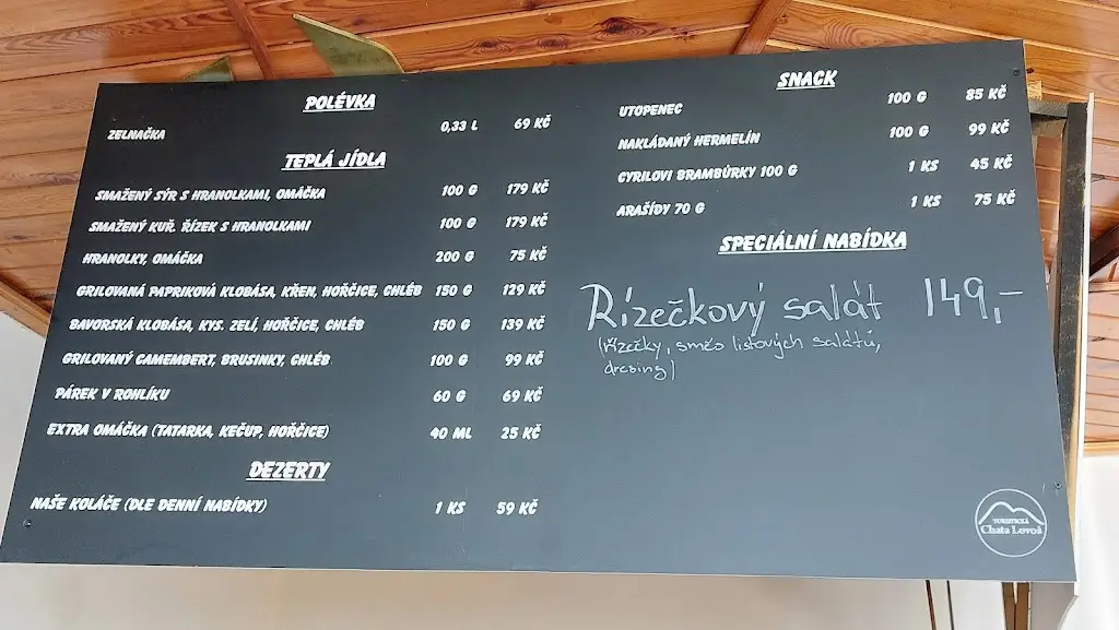 Menu_Cottage on the hill Lovoš_Čížkovice_immagine_2