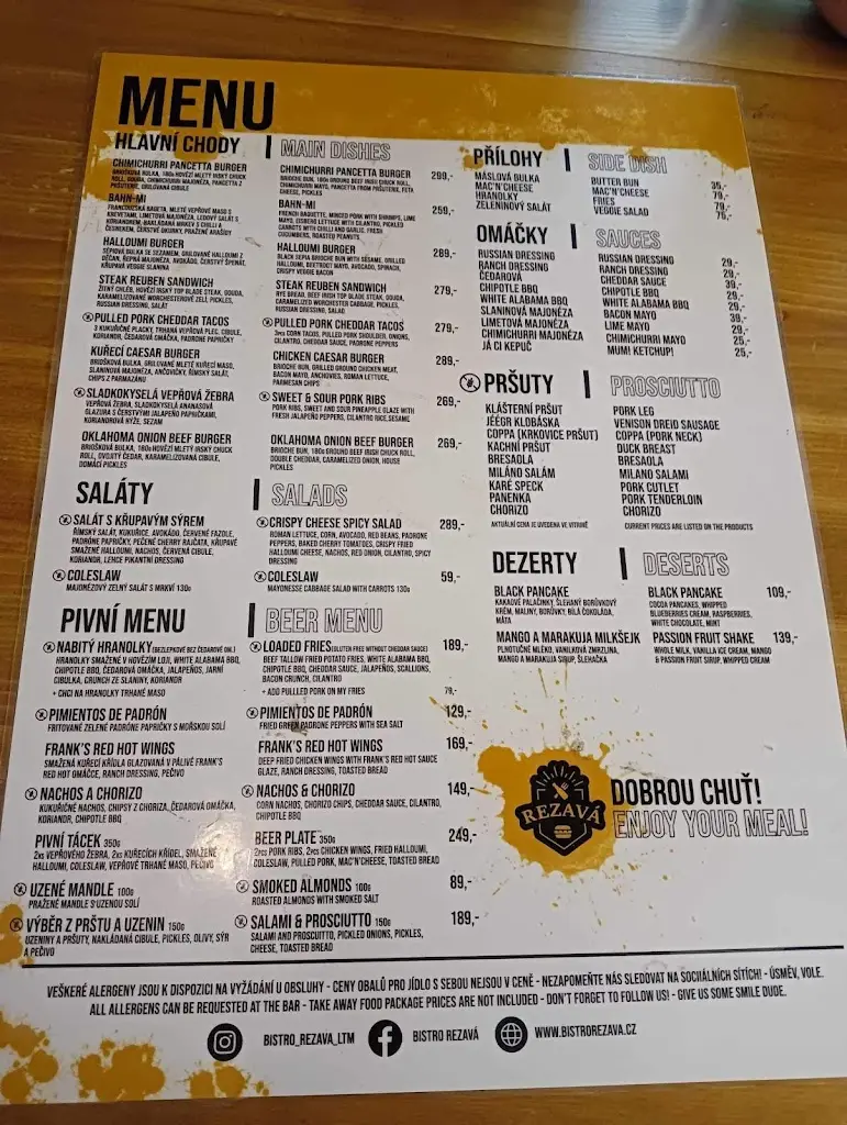 Menu_Bistro Rezavá_Čížkovice_image_1
