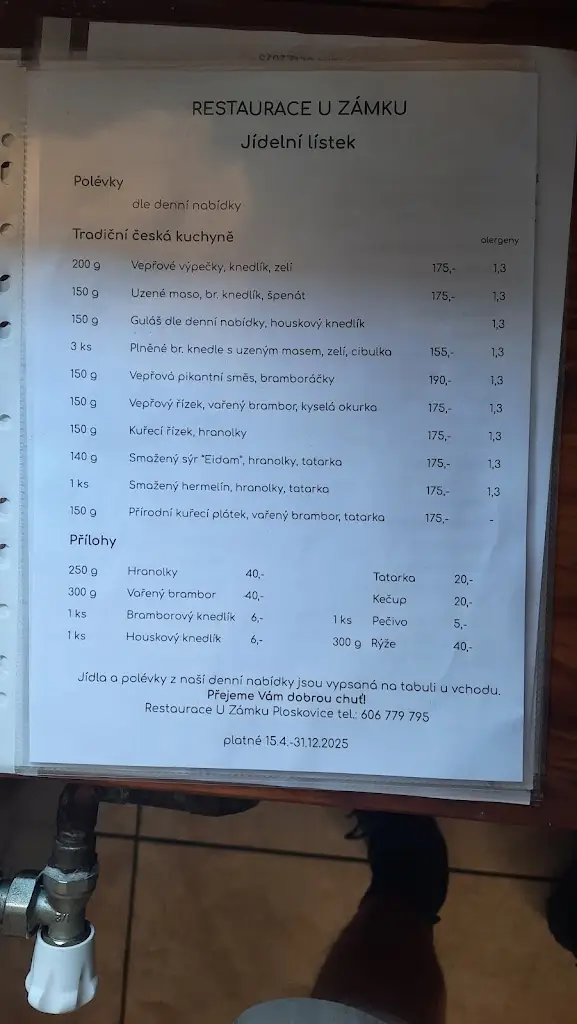 Menu_Restaurace u zámku Ploskovice_Čížkovice_image_3