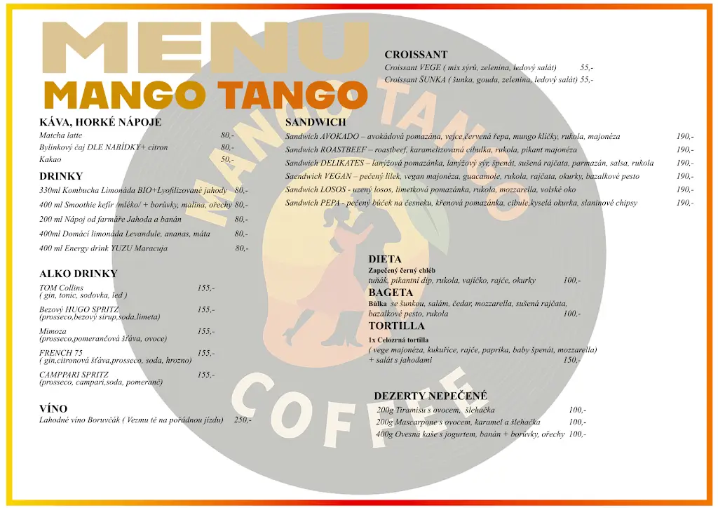 Menu_Restaurace Kovářská- Vulkanus - česká klasika + Mango Tango butik kavárna_Kovářská_image_1