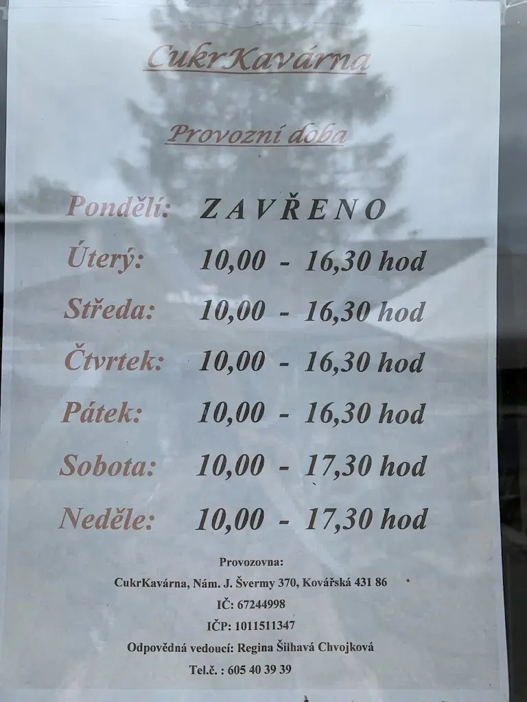Menu_Cukrkavárna Kovářská - Cukrárna a kavárna_Kovářská_image_1
