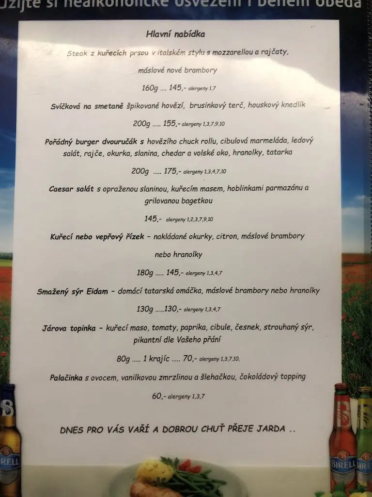 Menu_Restaurace u Henschů_Křešice_immagine_1