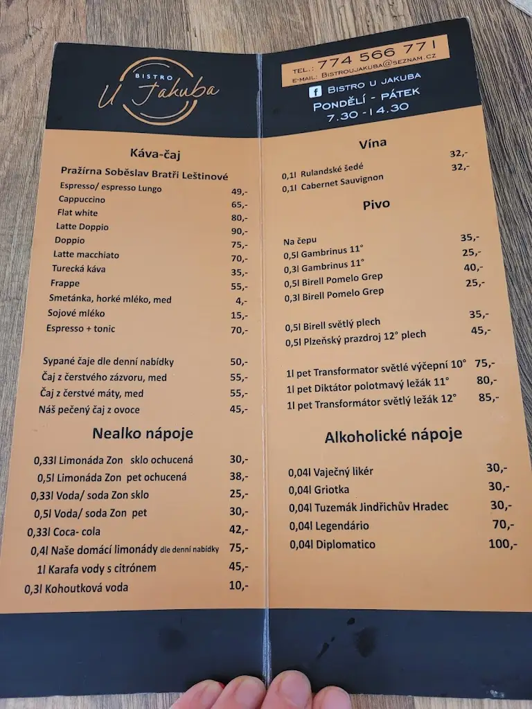 Menu_Bistro U Jakuba_Soběslav_immagine_1