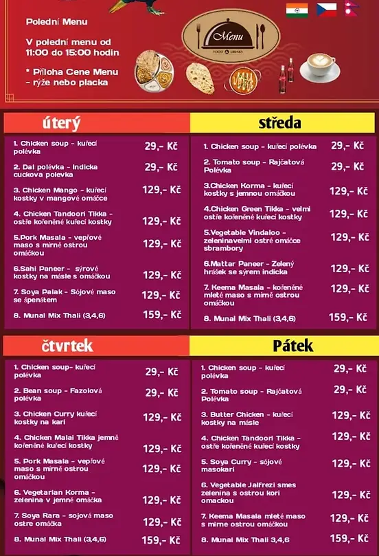 Menu_Munal nepálská a indická restaurace Kadan_Kadaň_image_1