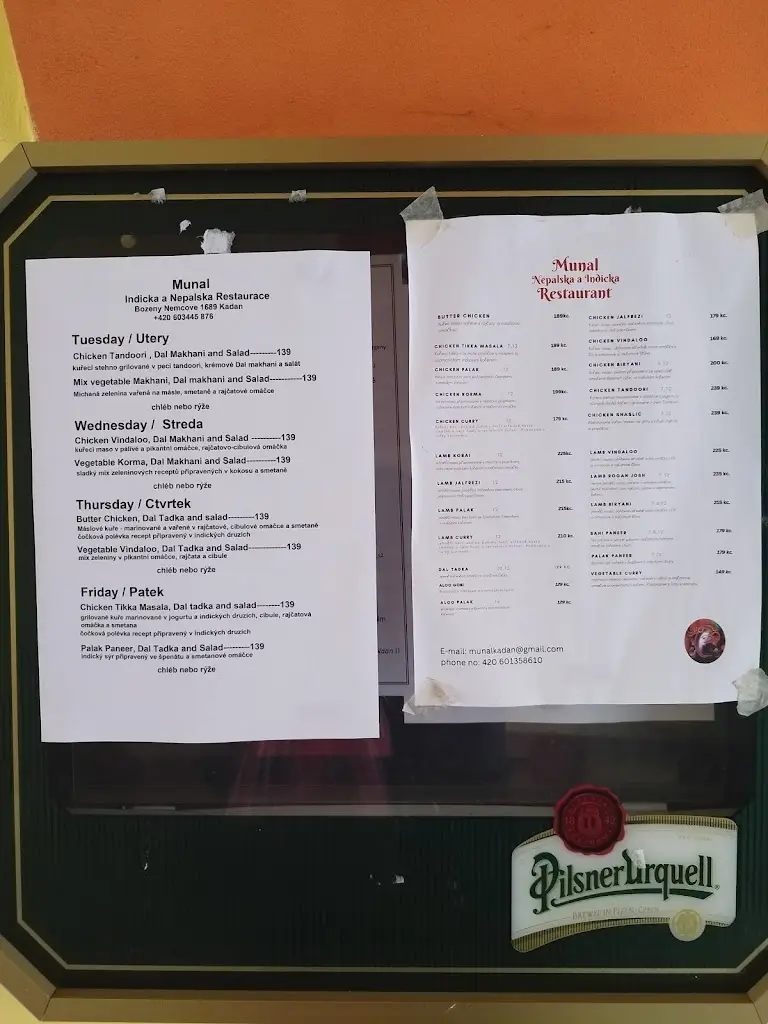 Menu_Munal nepálská a indická restaurace Kadan_Kadaň_image_2