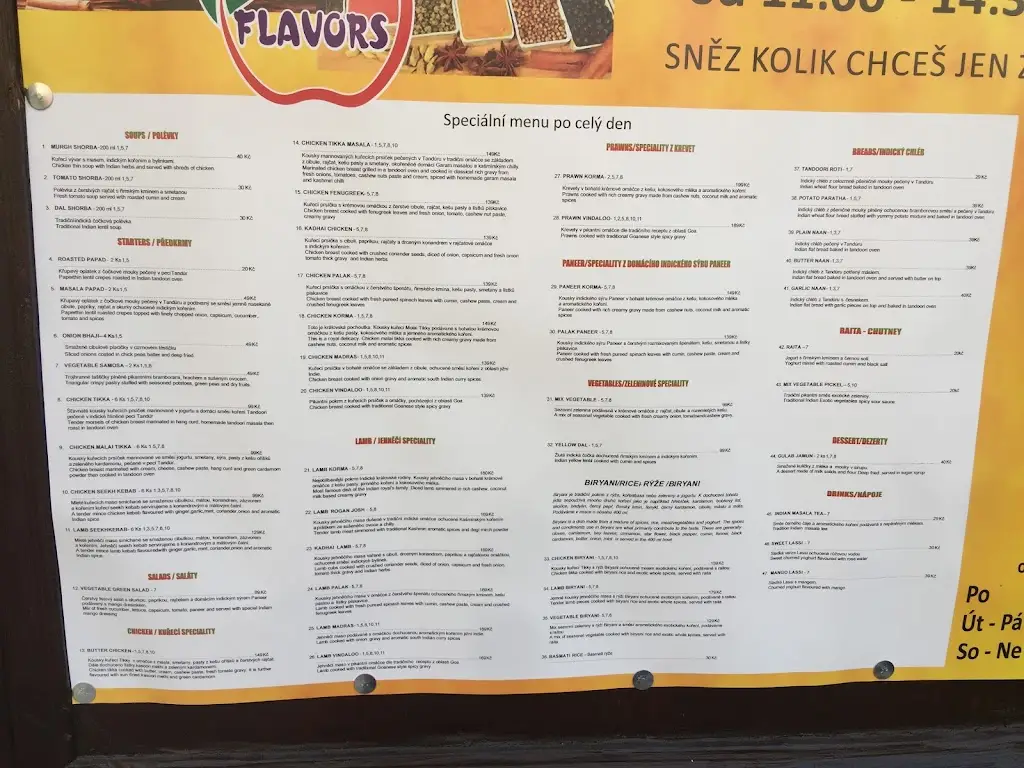 Menu_Munal nepálská a indická restaurace Kadan_Kadaň_image_4