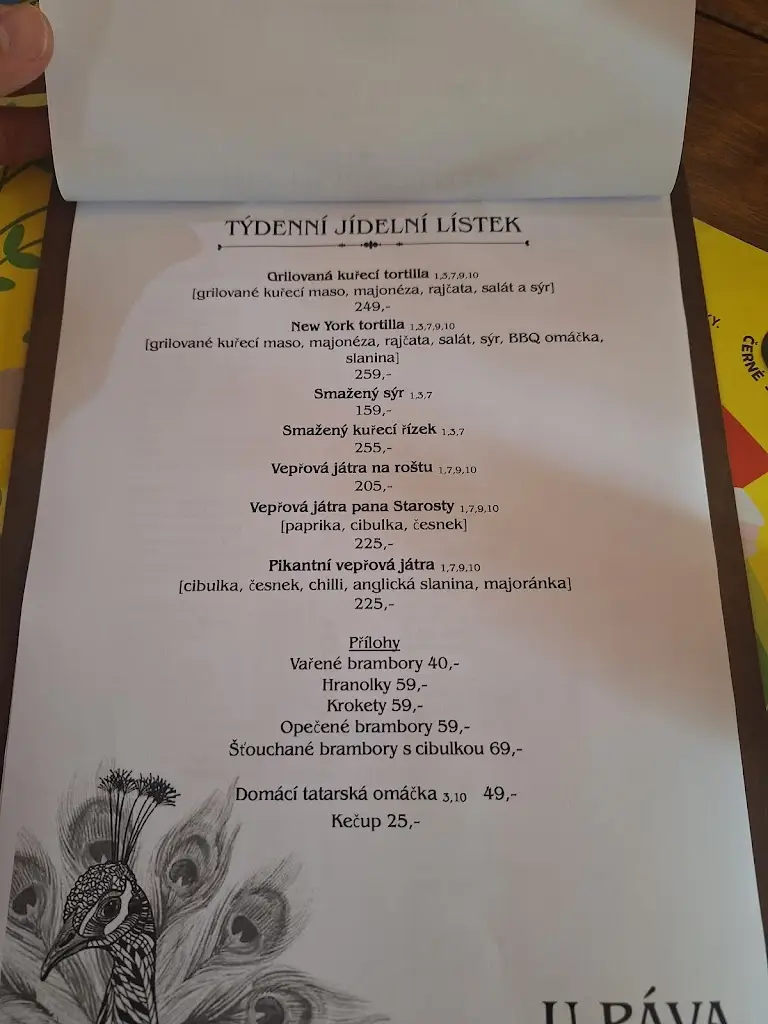 Menu_Restaurace U Páva_Klášterec nad Ohří_image_2