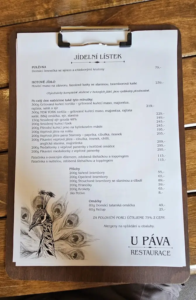 Menu_Restaurace U Páva_Klášterec nad Ohří_image_3