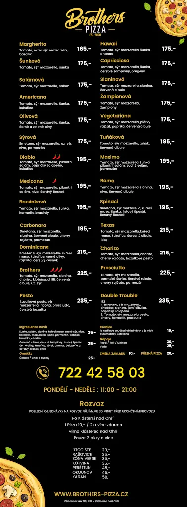 Menu_Brothers Pizza_Klášterec nad Ohří_immagine_2