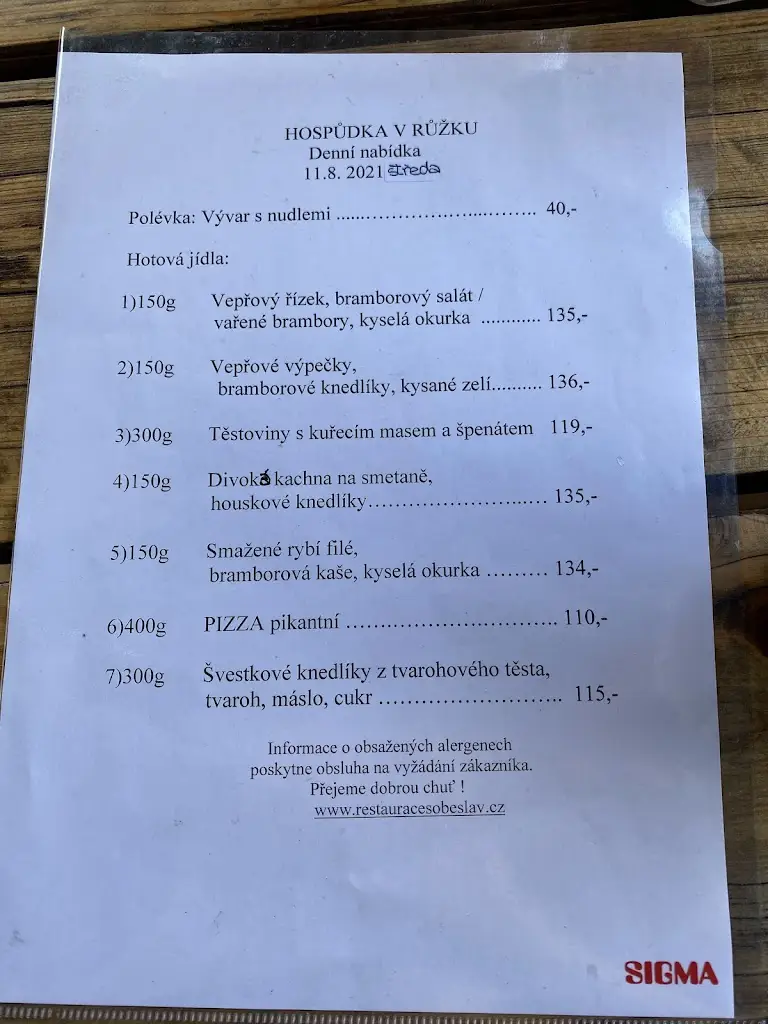 Menu_Hospůdka V Růžku_Soběslav_image_2