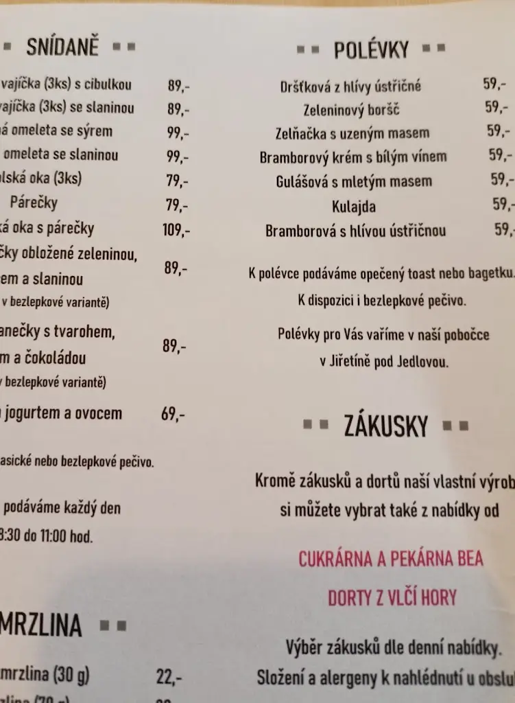 Menu_Kavárna u Frinda, sociální podnik_Krásná Lípa_image_2