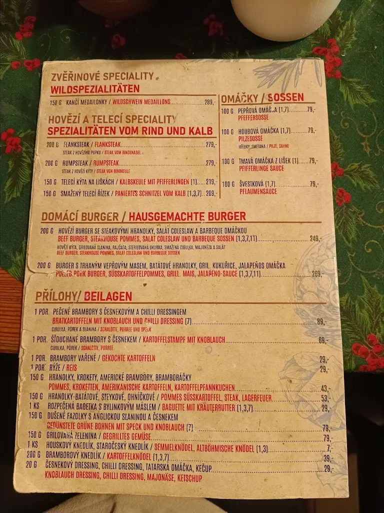 Menu_The Old Inn_Krásná Lípa_image_1