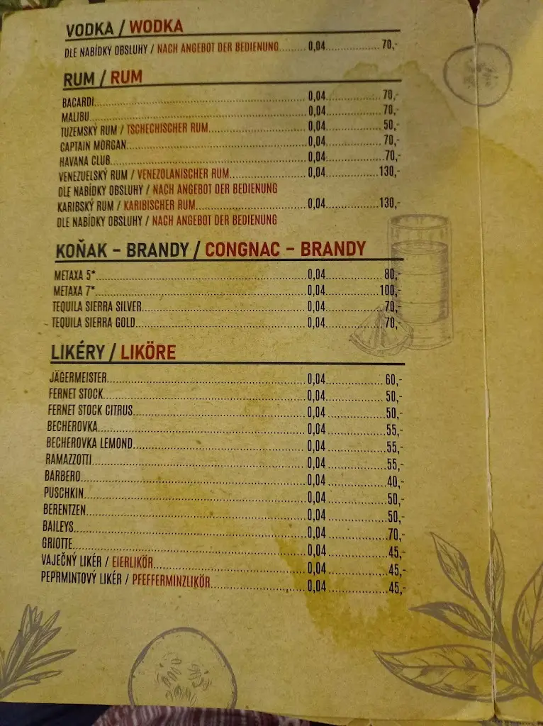 Menu_The Old Inn_Krásná Lípa_image_4