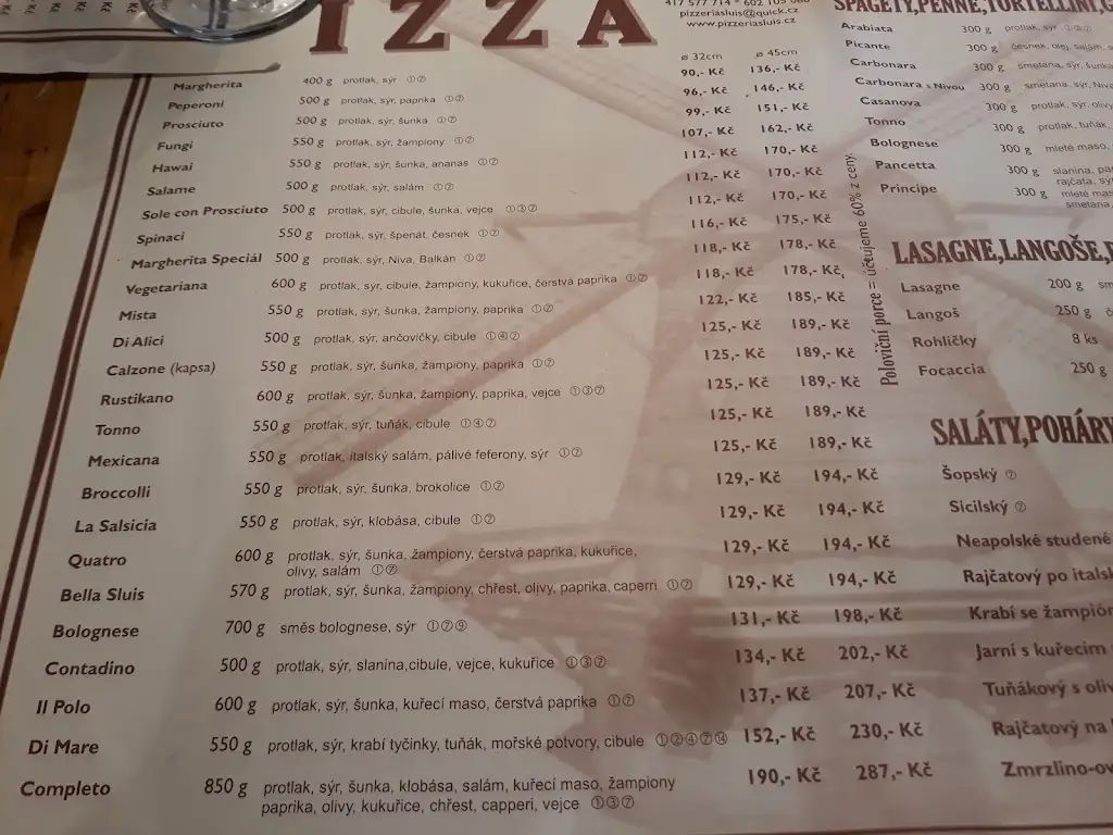 Menu_Pizzeria Sluis_Novosedlice_immagine_4