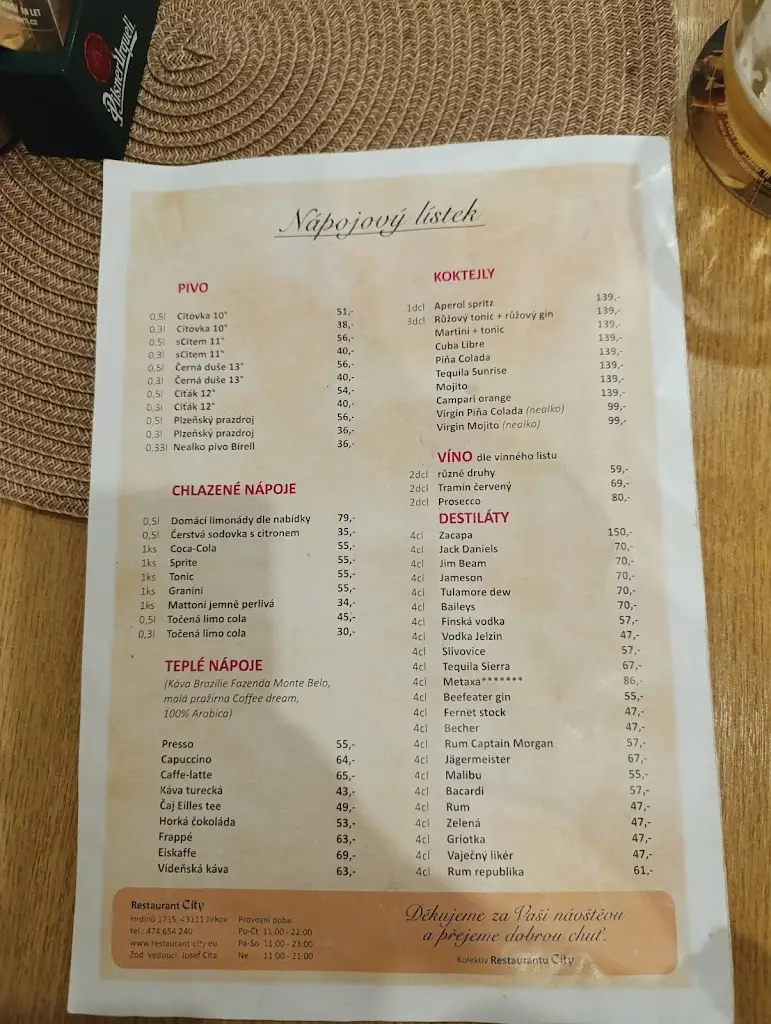 Menu_Restaurant City_Jirkov_immagine_1