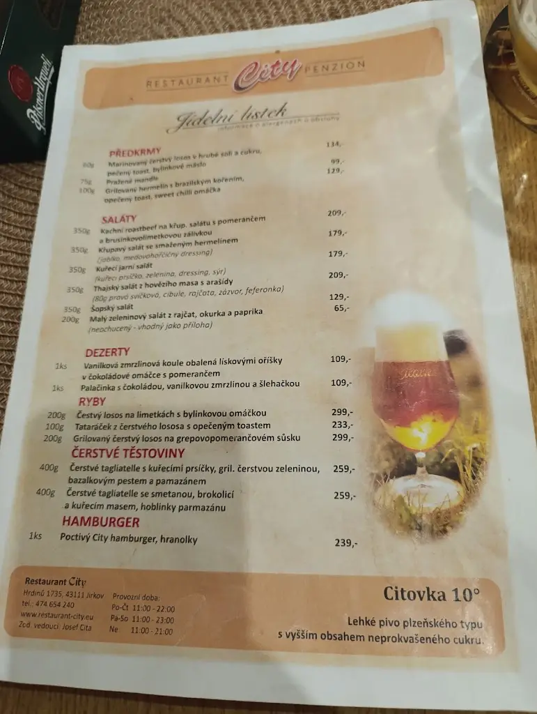 Menu_Restaurant City_Jirkov_immagine_2