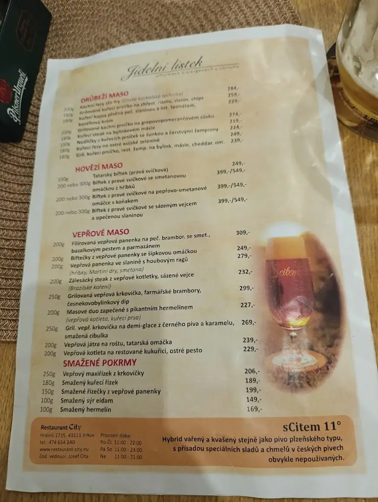 Menu_Restaurant City_Jirkov_immagine_4