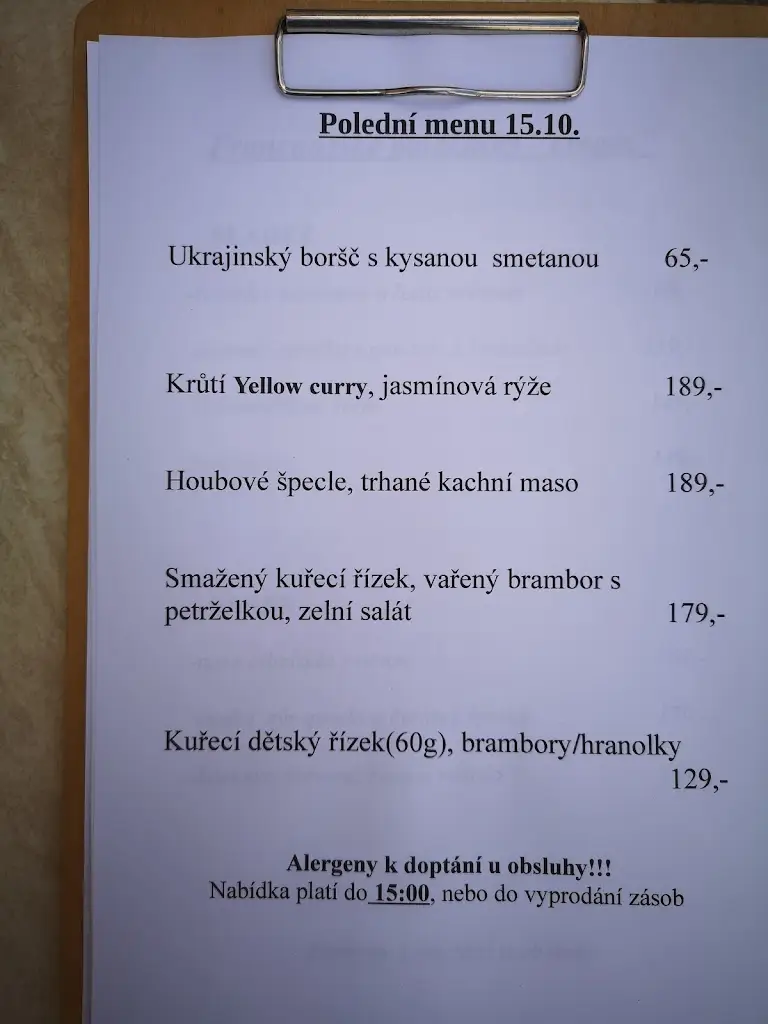 Menu_Restaurace a kavárna Café Della Porta_Libochovice_image_1