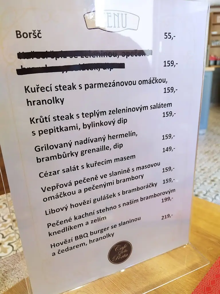 Menu_Restaurace a kavárna Café Della Porta_Libochovice_image_2