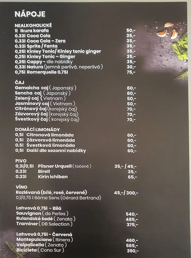 Menu_Ikura Bistro_Libochovice_immagine_1